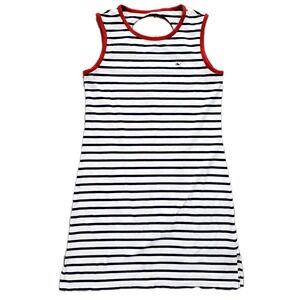 Vineyard Vines Womens Size Small Beach Dress Tunic Open Back Red White Blue